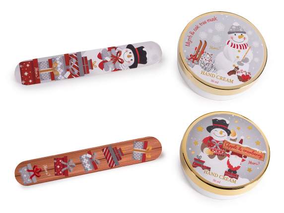 Coffret cadeau de Noël avec crème pour les mains 50 ml et li