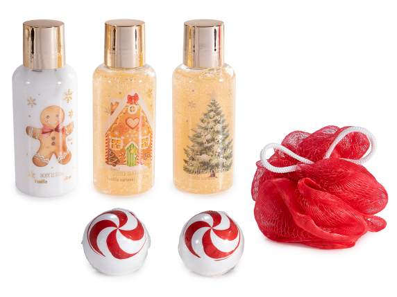Coffret cadeau de Noël avec 6 produits pour le corps