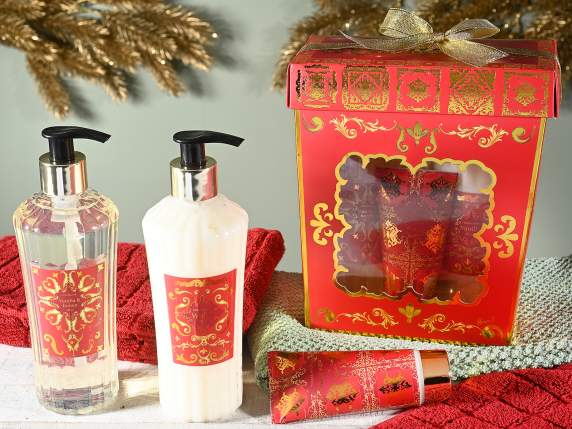 Coffret cadeau de Noël avec 3 produits pour le corps