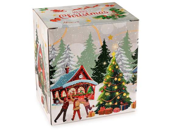 Mug en porcelaine de Noël 400 ml Paysage de Noël