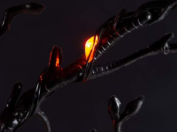 Copac de 60 cm înălțime cu 40 de LED-uri portocalii, 10 ramu