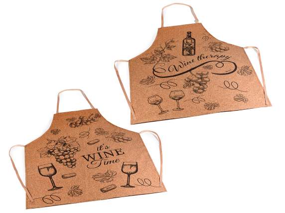 Gourmet cork fabric kitchen apron