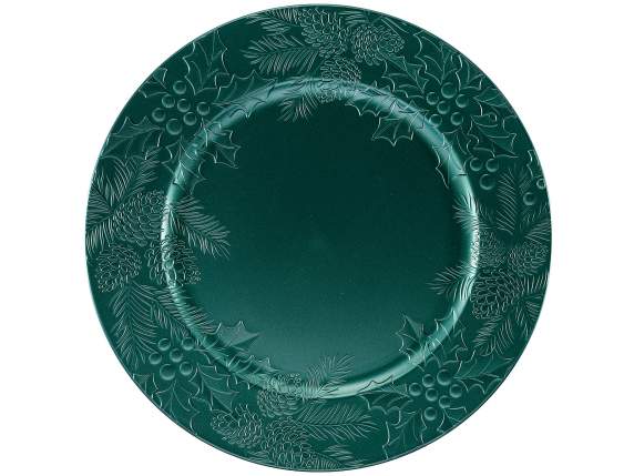 Covoraș rigid din plastic verde cu decorațiuni în relief
