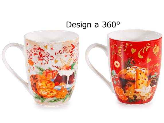 Cana de porelan de Craciun 300 ml decor dulciuri