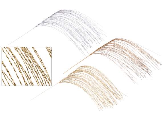 Branche de filaments métalliques en spirale tombante