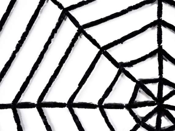 Toile daraignée dHalloween en fourrure écologique douce