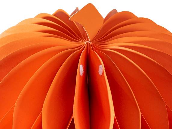 citrouille décorative en papier alvéolé pliable