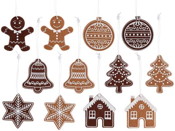 Présentoir 72 décorations en tissu suspendues