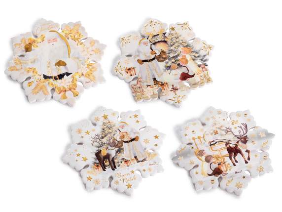 Dessous de plat de Noël en céramique brillante