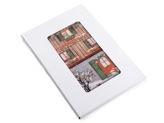 Dessous de plat de Noël en céramique brillante