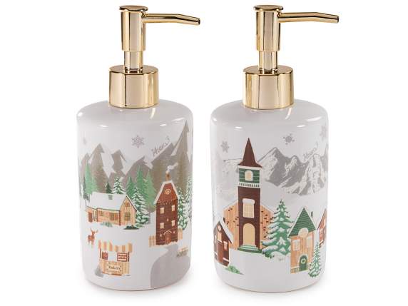 Distributeur de savon en céramique de Noël 320 ml
