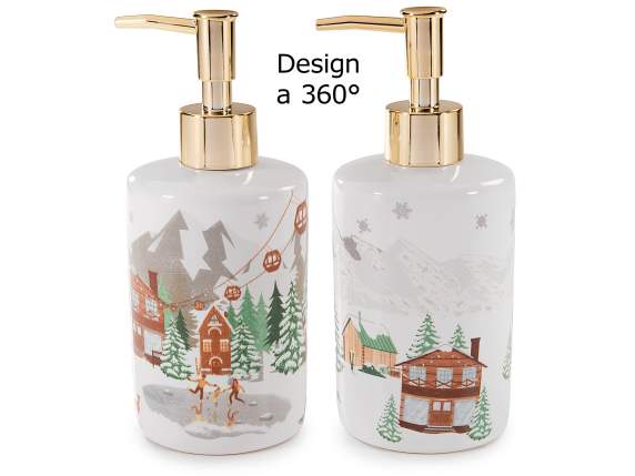 Distributeur de savon en céramique de Noël 320 ml