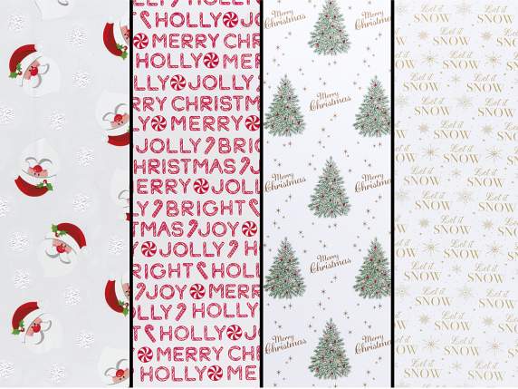 Paquet de 80 feuilles de Noël en cellophane BOPP transparent