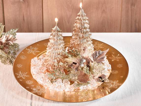 Incarcator auriu din plastic rigid cu decoratiuni in relief