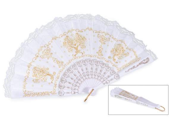 Ventilator din plastic i material textil cu imprimeu arbore