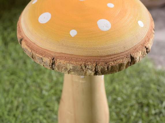 Set 4 ciuperci decorative din lemn colorat de plasat