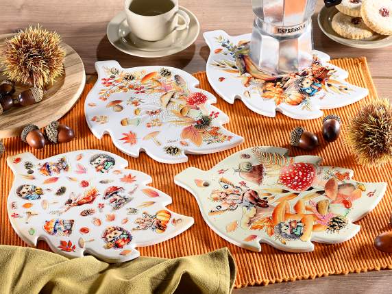 Triver din frunze ceramice lucioase cu baza de pluta