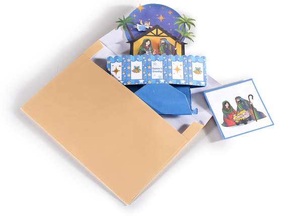 Felicitare pop-up pentru scena Naterii Domnului felicitare