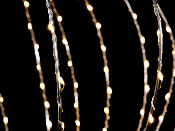 Minge de lumina suspendata cu miez metalic, 192 lumini LED