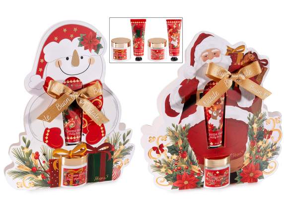 Set cadou personaj de Craciun cu 2 produse pentru corp