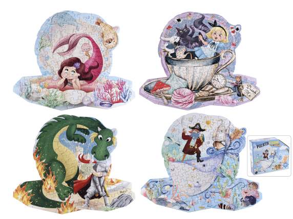 Puzzle din carton de 100 de piese cu cutie în formă