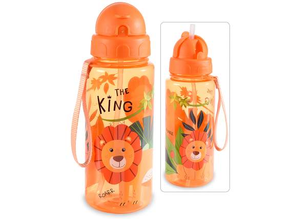 Sticla Tritan de 500 ml cu paie incorporata