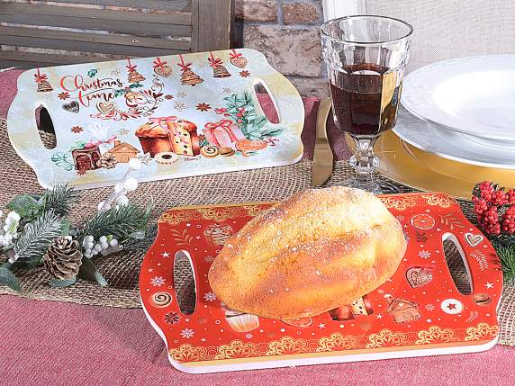 Triver de Craciun cu masa de taiat ceramica i baza pluta