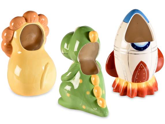 Suport pentru creion din ceramica colorata pentru copii cu f