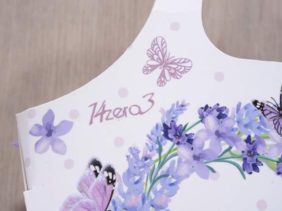 Sac - enveloppe en papier coloré avec poignées et noeud