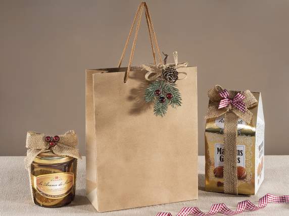 Sac-enveloppe en papier naturel de taille moyenne avec poign