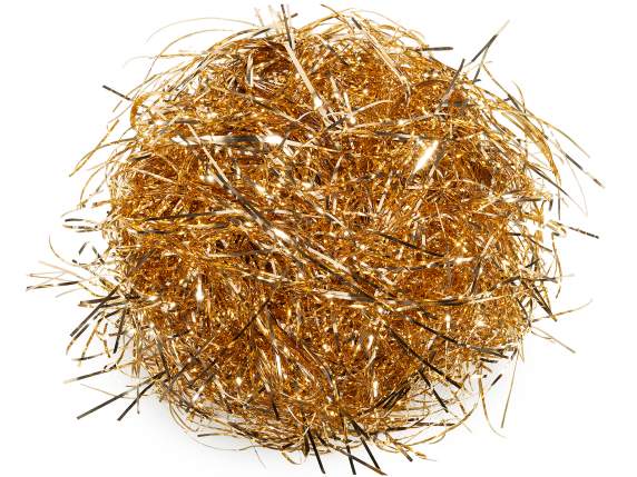 Pachet de 1 kg de filamente decorative din PET auriu metalic