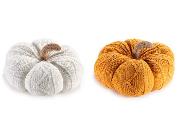 citrouille décorative tricotée