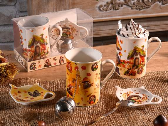 Ensemble de tasses à thé en porcelaine de 300 ml avec soucou