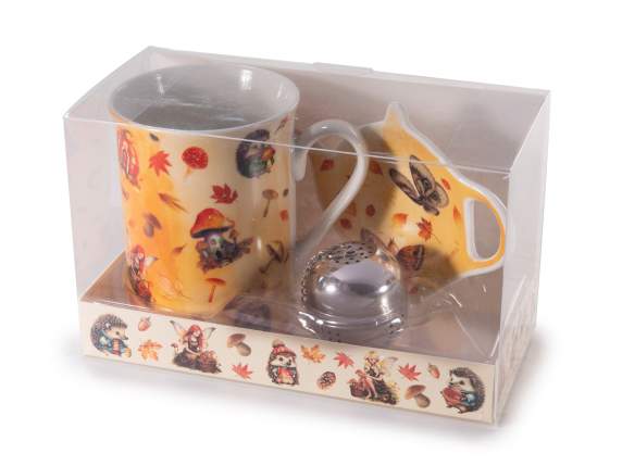 Ensemble de tasses à thé en porcelaine de 300 ml avec soucou