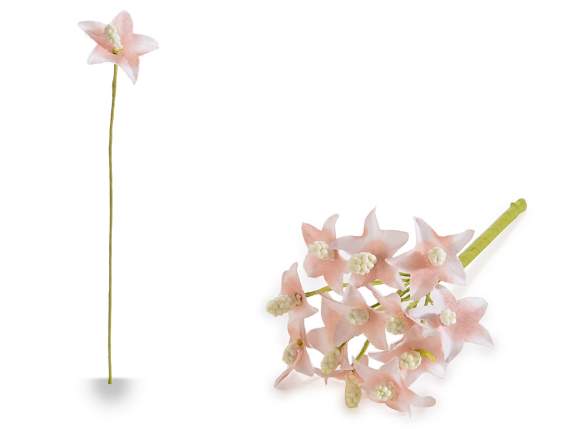 Floare artificială din țesătură color piersici