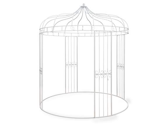 Foișor rotund din metal alb