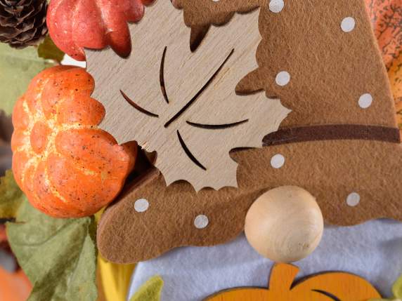 Set 2 genți de pânză cu gnom de pădure de toamnă