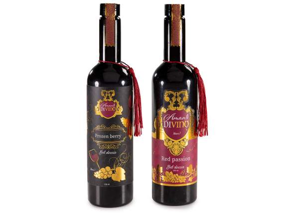 Gel de dus parfumat 530 ml in sticla de vin cu ciucuri