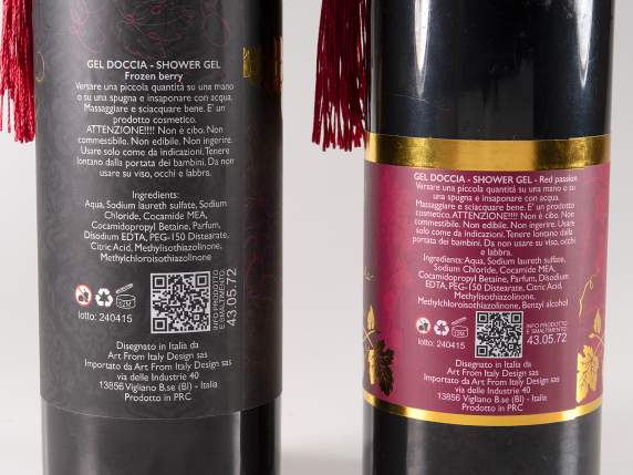 Gel de dus parfumat 530 ml in sticla de vin cu ciucuri