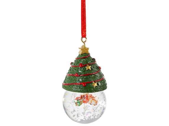 Glob de zapada cu decoraiuni de Craciun din raina d