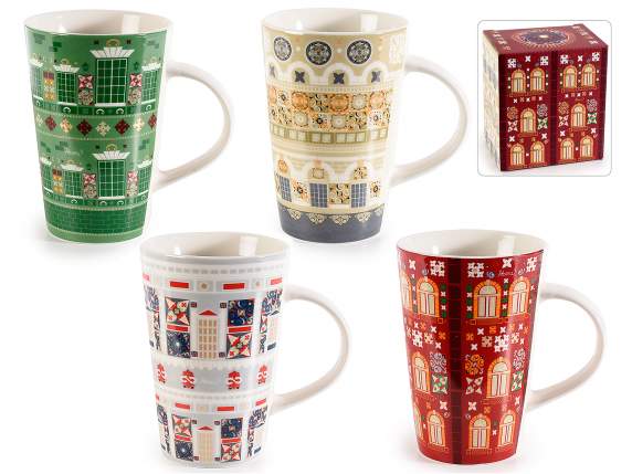Tasse en porcelaine décorée 400 ml