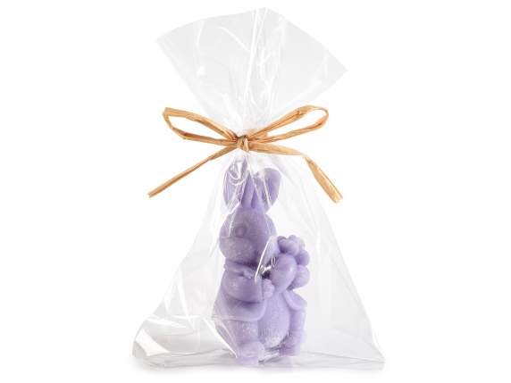 Bougie colorée lapin et carotte en paquet individuel