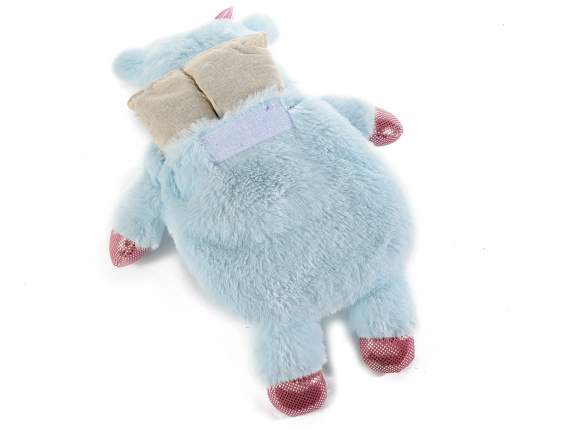 Chauffe-poche licorne dans un sac amovible en peluche douce