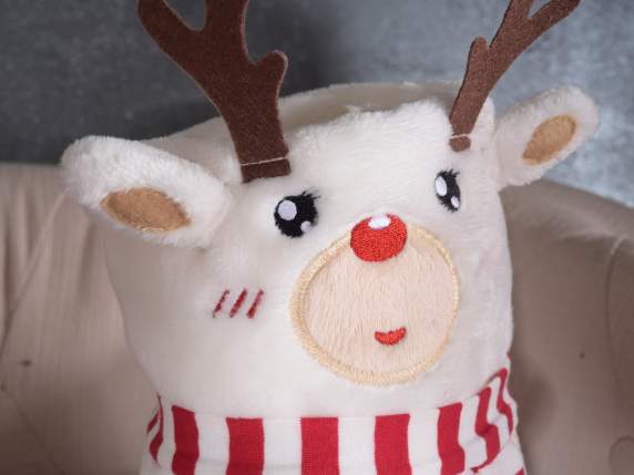 Couverture en peluche avec personnage de Noël et boutons