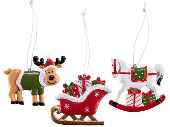 Décoration de Noël en résine à suspendre