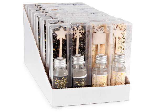 Mini profumatore ambiente 10 ml con stick legno natalizio