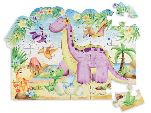Puzzle 30 tessere cartoncino in scatola cilindro con manico