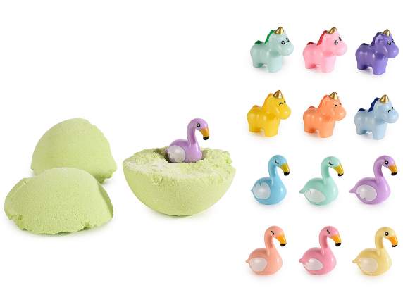 Bombe de bain 110g colorée, parfumée avec surprise fantaisie