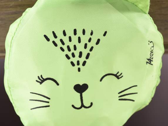 Borsa spesa richiudibile 12L in poliestere stampa cani-gatti