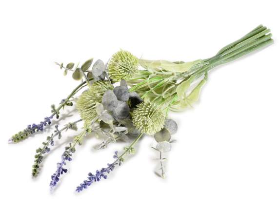 Bouquet artificiel de lavande et deucalyptus